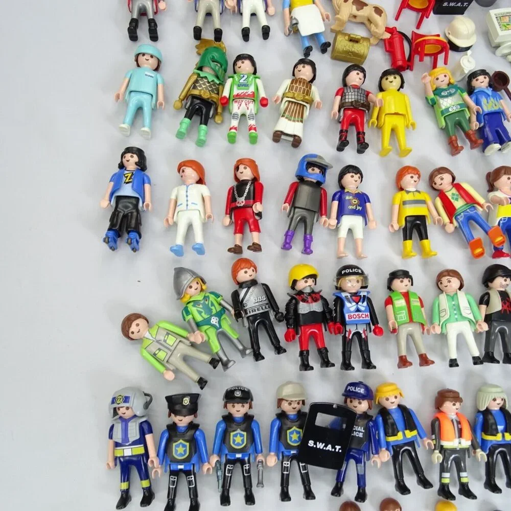 Vintage Playmobil Figures Knights Pirates Police‎ Skater Accessories Swords Lot